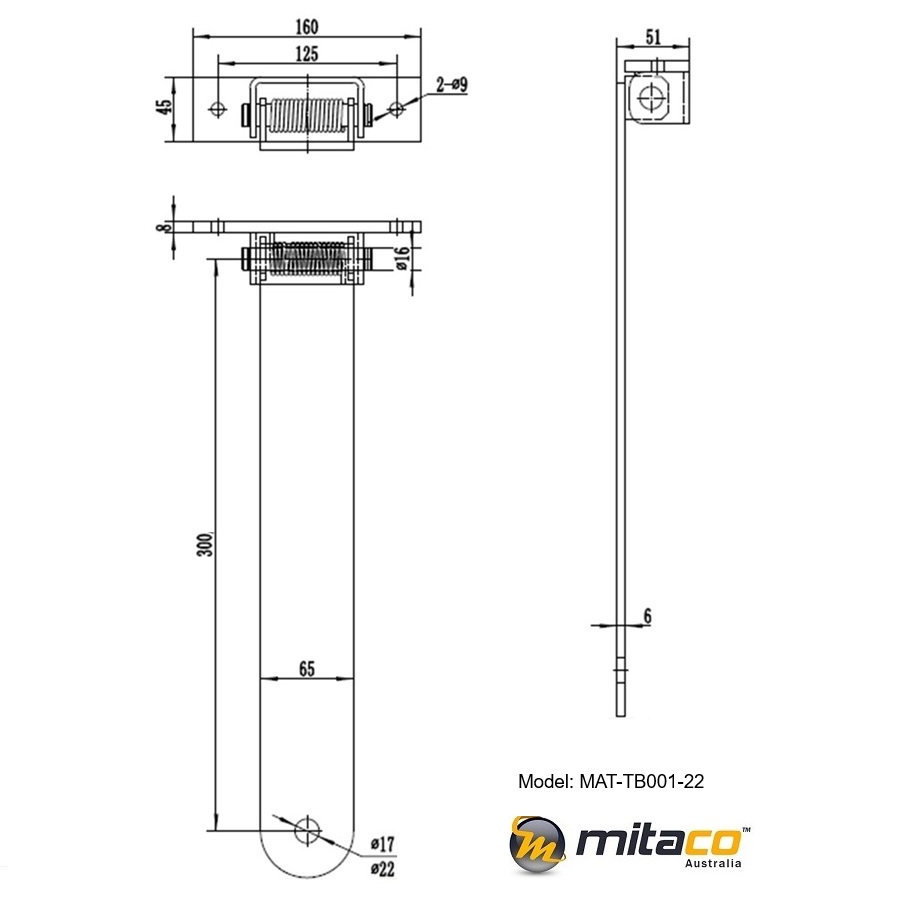 Spring Loaded Tow Spring Loaded Tow Bar Hitch – 1.5T – Tug & Equipment Attachment